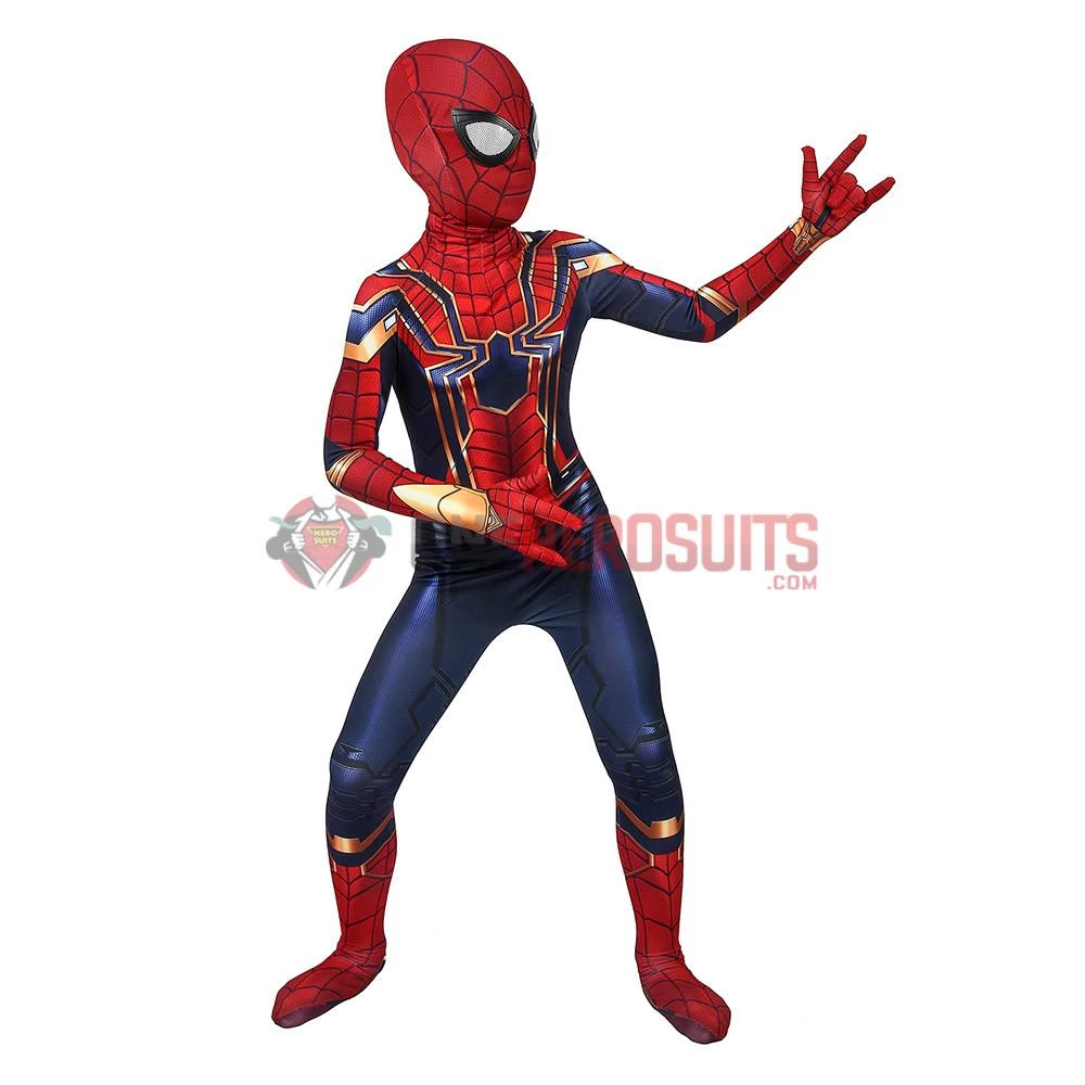 OneHeroSuits Kids Iron Spider-Man Suit Avengers SuperHero Cosplay Costumes For Children Zentai/Jumpsuit 3 OneHeroSuits Kids Iron Spider-Man Suit Avengers SuperHero Cosplay Costumes For Children Zentai/Jumpsuit