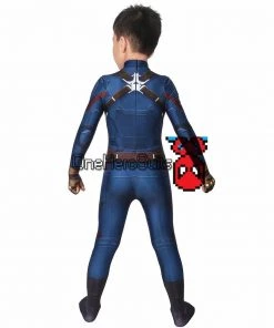 OneHeroSuits Christmas Gifts For Kids Captain America Endgame Cosplay Costume Children Spandex Cosplay Suit