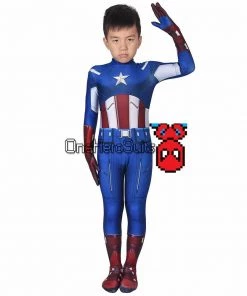 OneHeroSuits Christmas Gifts For Kids Captain America Classic Cosplay Costume Children Superhero Suits