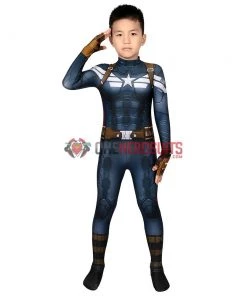 OneHeroSuits Captain America Suits For Kids Detail Printed Cosplay Costume For Halloween