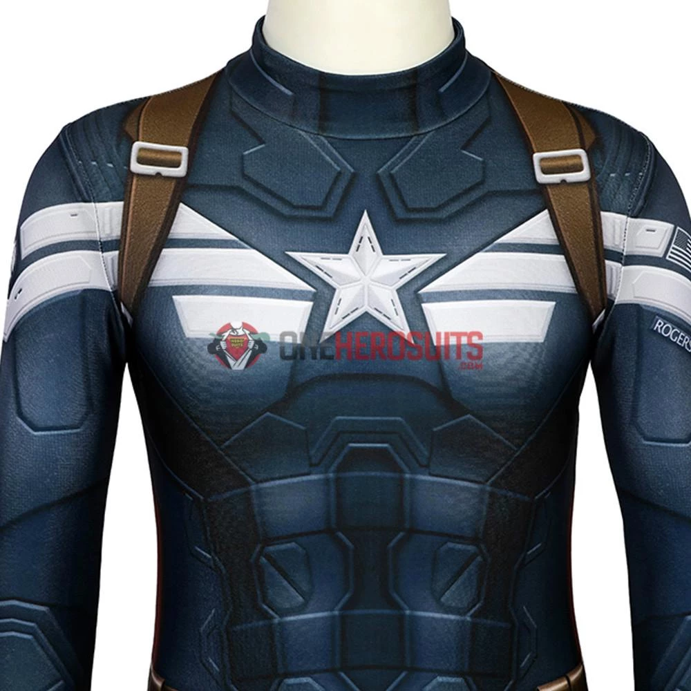 OneHeroSuits Captain America Suits For Kids Detail Printed Cosplay Costume For Halloween 8 OneHeroSuits Captain America Suits For Kids Detail Printed Cosplay Costume For Halloween