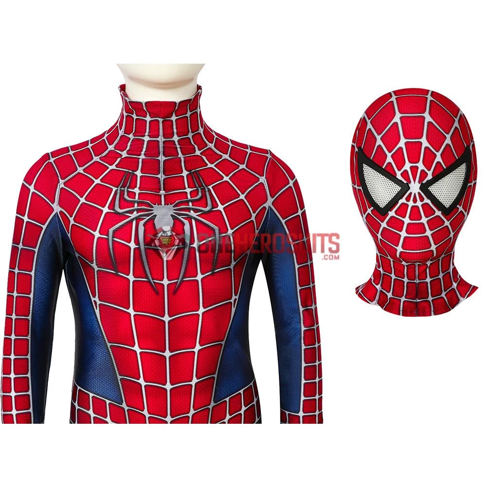 OneHeroSuits Kids Spider-man Cosplay Suit Spandex Tobey Maguire Suit Printed Edition 13 OneHeroSuits Kids Spider-man Cosplay Suit Spandex Tobey Maguire Suit Printed Edition