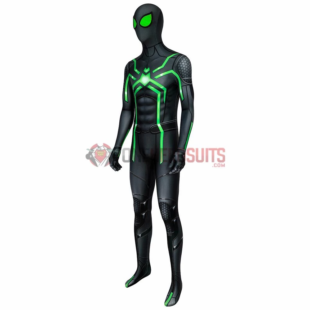 OneHeroSuits Spider-man Spandex Suit PS4 Stealth Big Time Green Bodysuit 8 OneHeroSuits Spider-man Spandex Suit PS4 Stealth Big Time Green Bodysuit