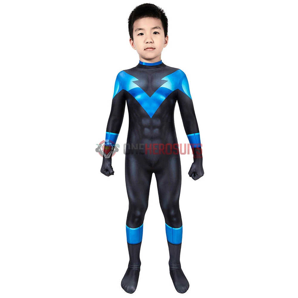 OneHeroSuits Expert-level Cosplay Bodysuit & Zentai Kids Nightwing Cosplay Suit Creative Gifts For Children 4 OneHeroSuits Expert-level Cosplay Bodysuit & Zentai Kids Nightwing Cosplay Suit Creative Gifts For Children