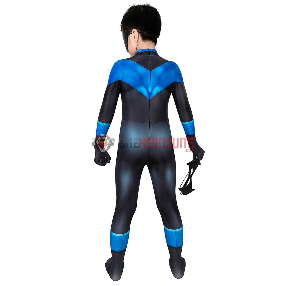OneHeroSuits Expert-level Cosplay Bodysuit & Zentai Kids Nightwing Cosplay Suit Creative Gifts For Children 7 OneHeroSuits Expert-level Cosplay Bodysuit & Zentai Kids Nightwing Cosplay Suit Creative Gifts For Children