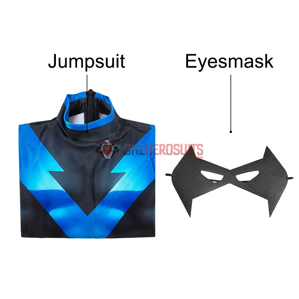 OneHeroSuits Expert-level Cosplay Bodysuit & Zentai Kids Nightwing Cosplay Suit Creative Gifts For Children 8 OneHeroSuits Expert-level Cosplay Bodysuit & Zentai Kids Nightwing Cosplay Suit Creative Gifts For Children