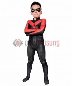 OneHeroSuits Gifts For Kids Nightwing Cosplay Suit Children Teen Titans Cosplay Red Bodysuit Kids Cosplay