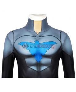 OneHeroSuits Kids Nightwing Cosplay Suit Comic Edition Creative Gifts For Children Expert-level Cosplay Bodysuit & Zentai