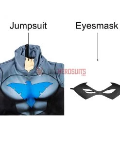 OneHeroSuits Kids Nightwing Cosplay Suit Comic Edition Creative Gifts For Children Expert-level Cosplay Bodysuit & Zentai