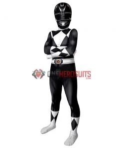 OneHeroSuits Expert-level Cosplay Bodysuit & Zentai Kids Black Power Ranger Cosplay Suit Christmas Gifts For Children