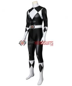 OneHeroSuits Black Power Rangers Suit Power Ranger Black Spandex Cosplay Costume
