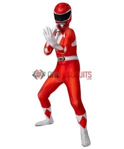 OneHeroSuits Kids Red Power Ranger Cosplay Suit Christmas Gifts For Children Expert-level Cosplay Bodysuit & Zentai