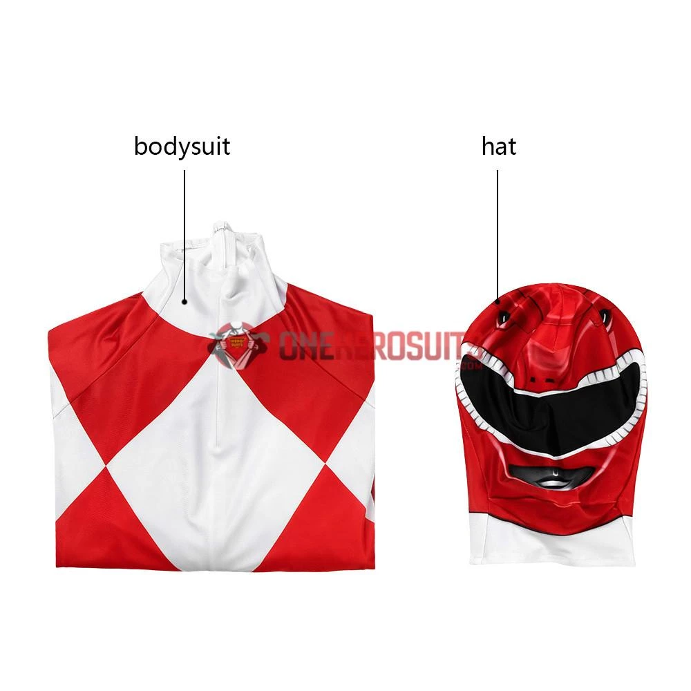OneHeroSuits Red Power Ranger Cosplay Suit Classic Red Spandex Power Rangers Costumes Expert-level Cosplay Bodysuit & Zentai 8 OneHeroSuits Red Power Ranger Cosplay Suit Classic Red Spandex Power Rangers Costumes Expert-level Cosplay Bodysuit & Zentai
