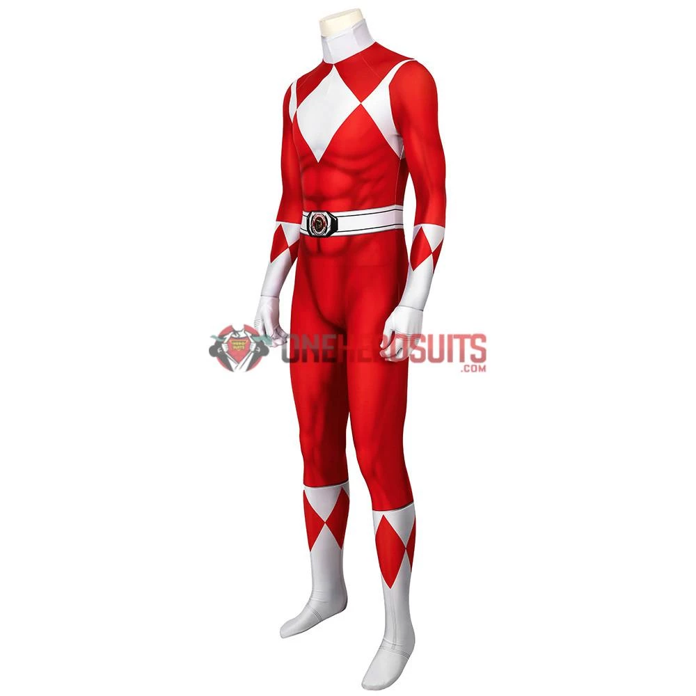 OneHeroSuits Red Power Ranger Cosplay Suit Classic Red Spandex Power Rangers Costumes Expert-level Cosplay Bodysuit & Zentai 10 OneHeroSuits Red Power Ranger Cosplay Suit Classic Red Spandex Power Rangers Costumes Expert-level Cosplay Bodysuit & Zentai
