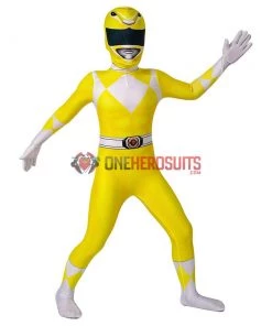 OneHeroSuits Expert-level Cosplay Bodysuit & Zentai Kids Yellow Power Ranger Cosplay Suit Gifts For Children