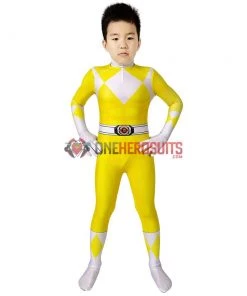 OneHeroSuits Expert-level Cosplay Bodysuit & Zentai Kids Yellow Power Ranger Cosplay Suit Gifts For Children