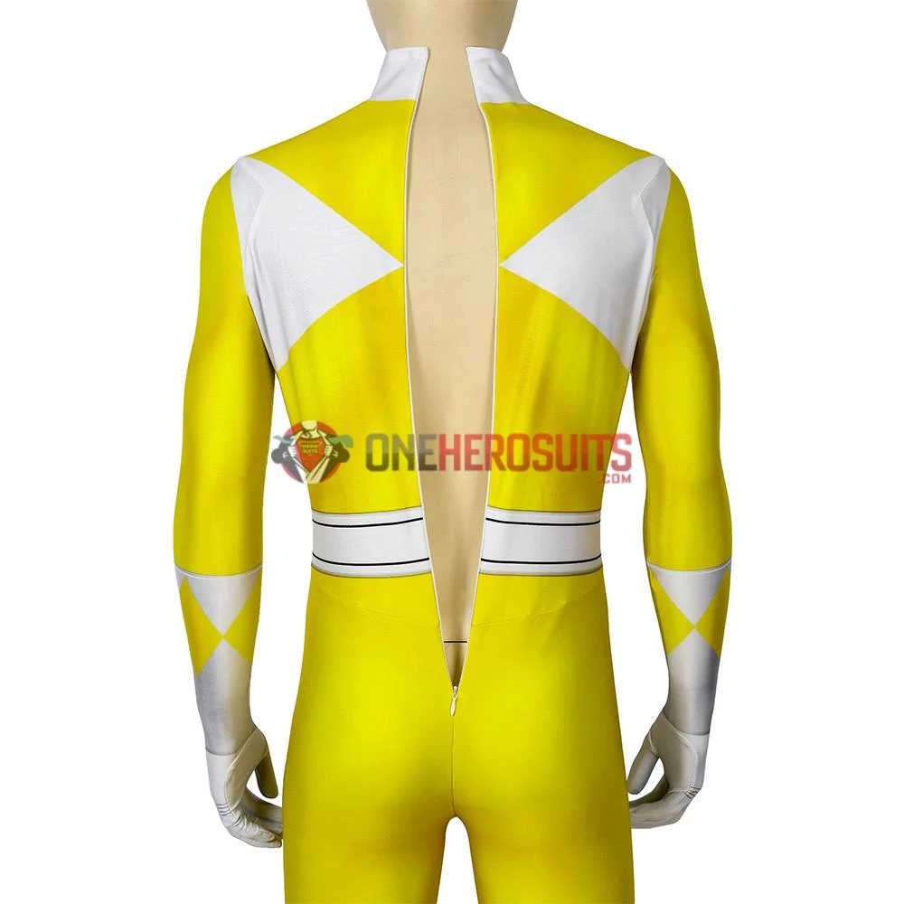 OneHeroSuits Yellow Power Ranger Suit Spandex Power Rangers Costumes Printed Edition Expert-level Cosplay Bodysuit & Zentai 8 OneHeroSuits Yellow Power Ranger Suit Spandex Power Rangers Costumes Printed Edition Expert-level Cosplay Bodysuit & Zentai