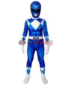 OneHeroSuits Kids Blue Power Ranger Cosplay Suit Gifts For Children Expert-level Cosplay Bodysuit & Zentai