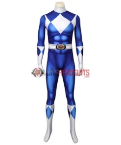 OneHeroSuits Expert-level Cosplay Bodysuit & Zentai Blue Power Ranger Cosplay Suit Spandex Power Rangers Costumes Lightweight