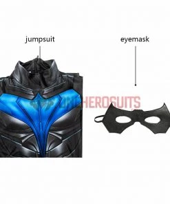OneHeroSuits Gifts For Kids Titans Cosplay Suit Children Nightwing Blue Cosplay Bodysuit