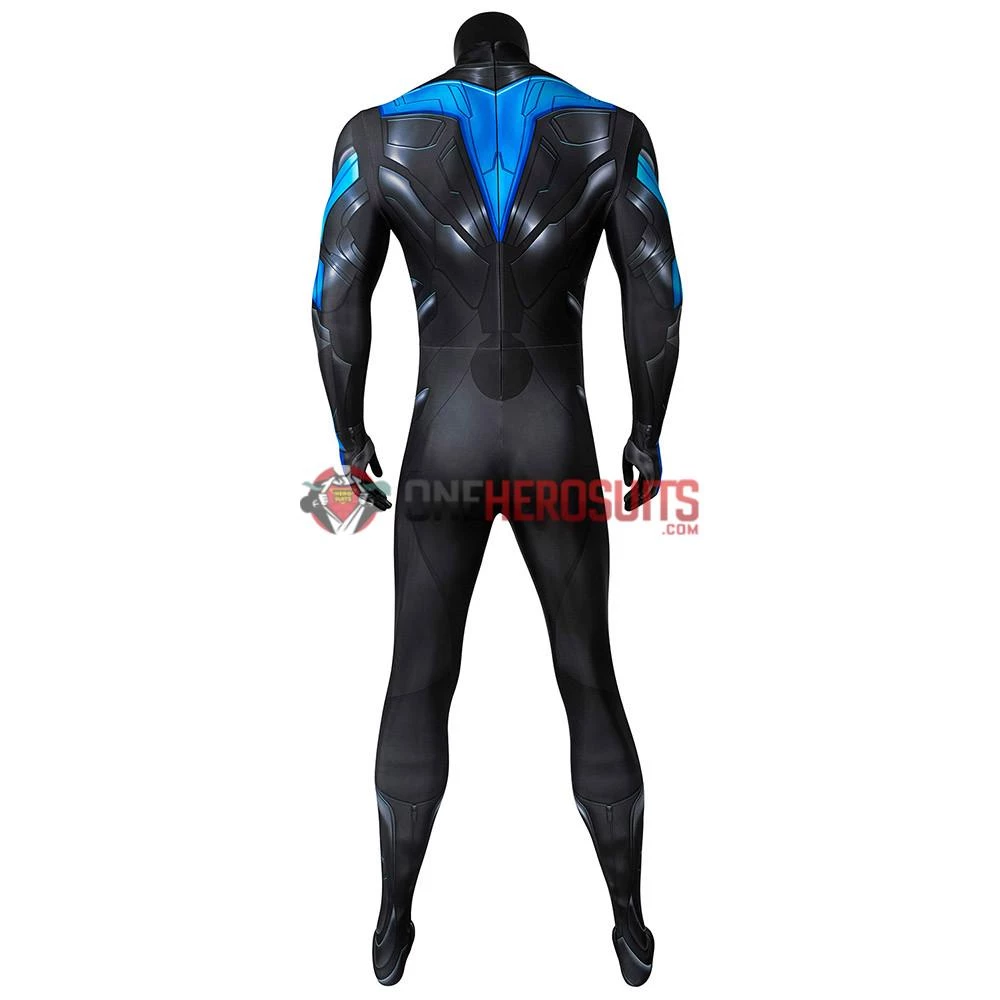 OneHeroSuits Titans Nightwing Cosplay Costume Detail Printed Spandex Suit Expert-level Cosplay Bodysuit & Zentai 14 OneHeroSuits Titans Nightwing Cosplay Costume Detail Printed Spandex Suit Expert-level Cosplay Bodysuit & Zentai