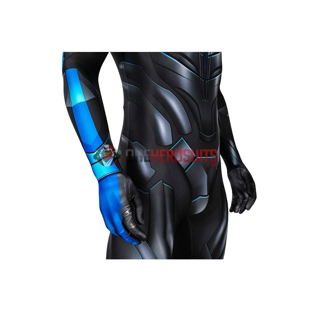 OneHeroSuits Titans Nightwing Cosplay Costume Detail Printed Spandex Suit Expert-level Cosplay Bodysuit & Zentai 7 OneHeroSuits Titans Nightwing Cosplay Costume Detail Printed Spandex Suit Expert-level Cosplay Bodysuit & Zentai