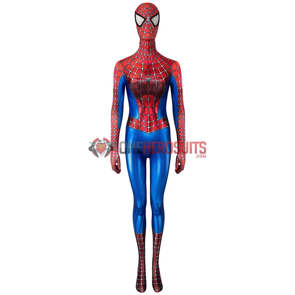 OneHeroSuits Zentai/Jumpsuit Spider-man Cosplay Suit For Ladies Classic Tobey Maguire Spandex Costume 2 OneHeroSuits Zentai/Jumpsuit Spider-man Cosplay Suit For Ladies Classic Tobey Maguire Spandex Costume