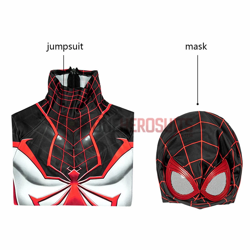 OneHeroSuits Gifts For Kids Spider-man Cosplay Suit Children Miles Morales TRACK Cosplay Bodysuit 2 OneHeroSuits Gifts For Kids Spider-man Cosplay Suit Children Miles Morales TRACK Cosplay Bodysuit