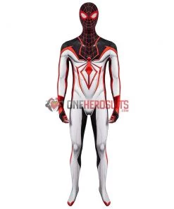 OneHeroSuits Spider-man Tracksuit Spiderman Miles Morales White Cosplay Suit