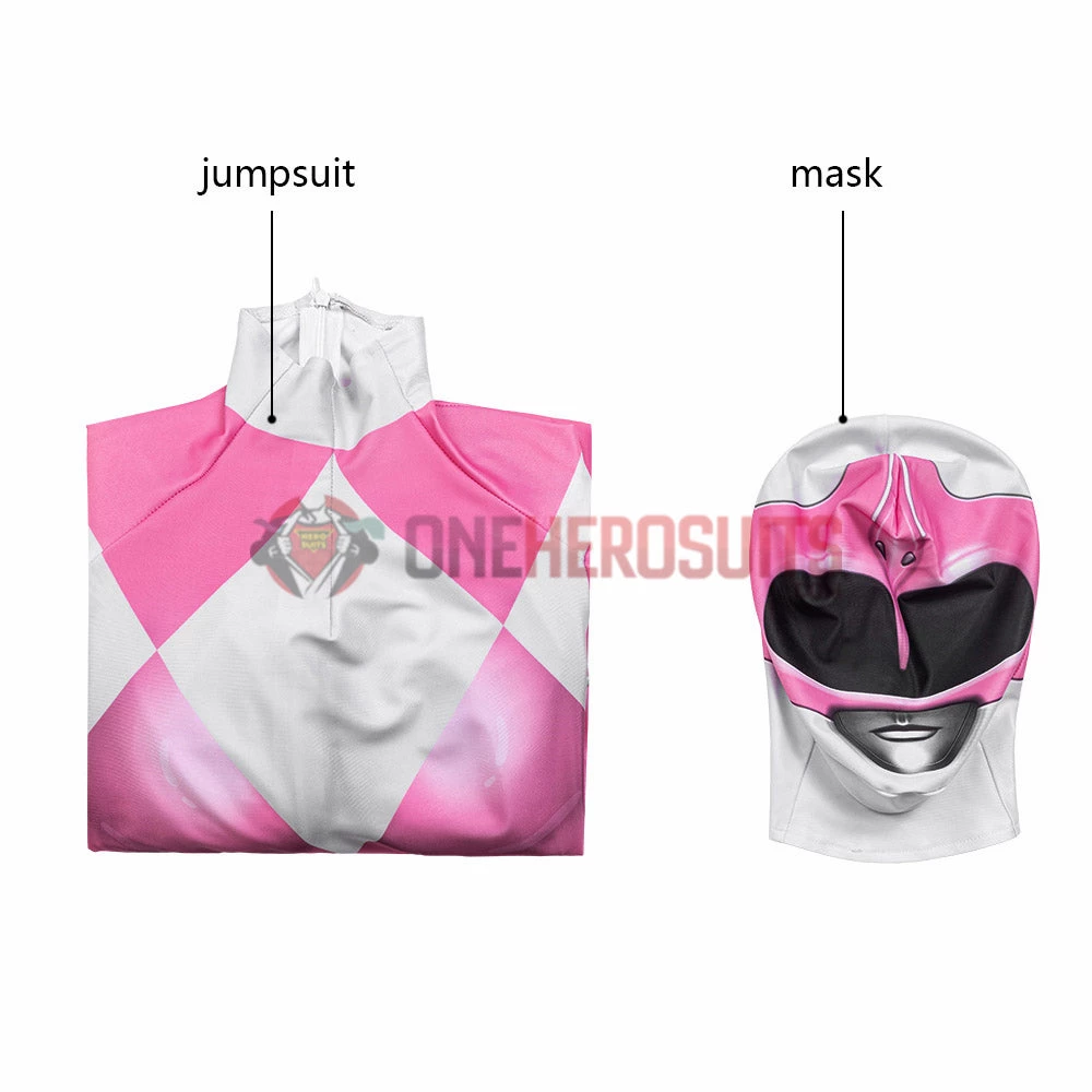 OneHeroSuits Expert-level Cosplay Bodysuit & Zentai Pink Power Rangers Cosplay Suit Pink Ranger Spandex Cosplay Costume 4 OneHeroSuits Expert-level Cosplay Bodysuit & Zentai Pink Power Rangers Cosplay Suit Pink Ranger Spandex Cosplay Costume