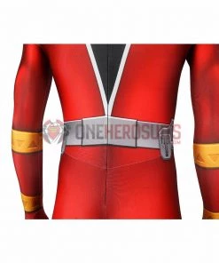 1herosuits The Red Ranger Cosplay Costume KISHIRYU SENTAI RYUSOULGER Spandex Suit Costumes