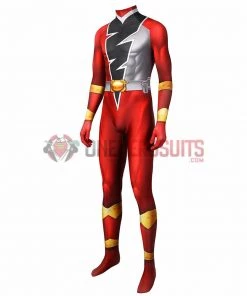 1herosuits The Red Ranger Cosplay Costume KISHIRYU SENTAI RYUSOULGER Spandex Suit Costumes