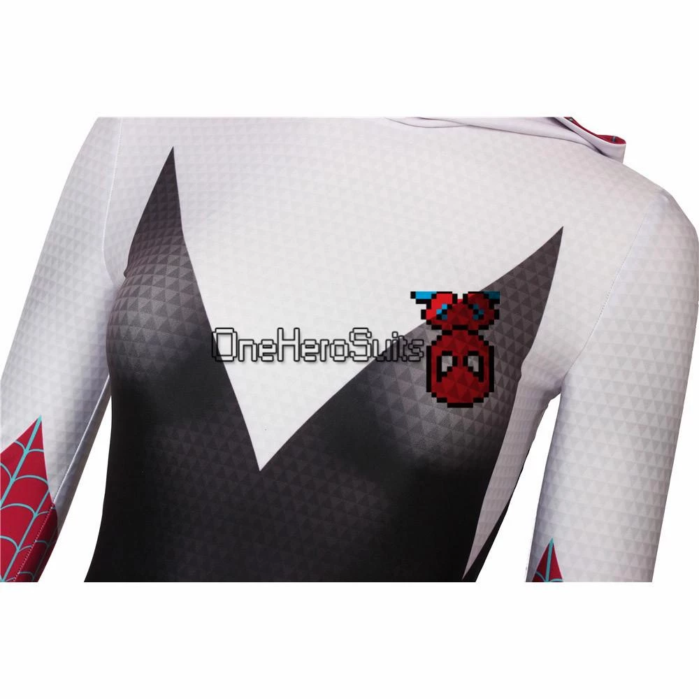OneHeroSuits Gwen Stacy Suit Into The Spider-Verse Spider-Gwen Cosplay Costume Zentai/Jumpsuit 7 OneHeroSuits Gwen Stacy Suit Into The Spider-Verse Spider-Gwen Cosplay Costume Zentai/Jumpsuit