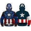 OneHeroSuits Kids Captain America Creative 3D Printed Zip Hoodie Kids Cosplay