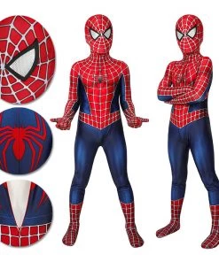 OneHeroSuits Kids Spider-man Cosplay Suit Classic Tobey Maguire Printed Edition Zentai/Jumpsuit