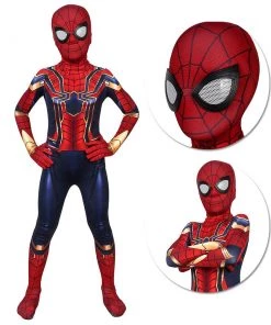 OneHeroSuits Kids Iron Spider-Man Suit Avengers SuperHero Cosplay Costumes For Children Zentai/Jumpsuit