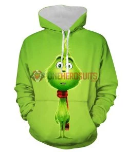 OneHeroSuits Little Grinch Hoodies The Grinch Christmas Printed Hooded Sweatshirt