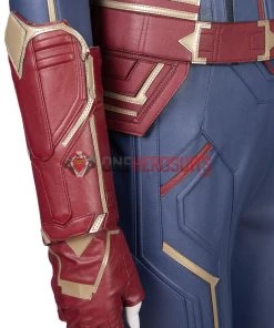OneHeroSuits Captain Marvel Blue Cosplay Costumes Carol Danvers High Boots Version