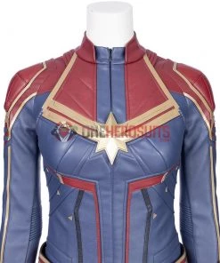 OneHeroSuits Captain Marvel Blue Cosplay Costumes Carol Danvers High Boots Version