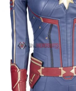OneHeroSuits Captain Marvel Blue Cosplay Costumes Carol Danvers High Boots Version