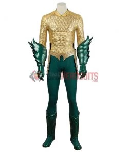OneHeroSuits Aquaman Cosplay Costumes King Of The Seven Seas Golden Suits