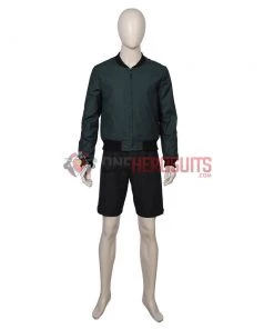OneHeroSuits Miles Morales Cosplay Costumes Spider Man Into The Spider Verse Miles Green Coat