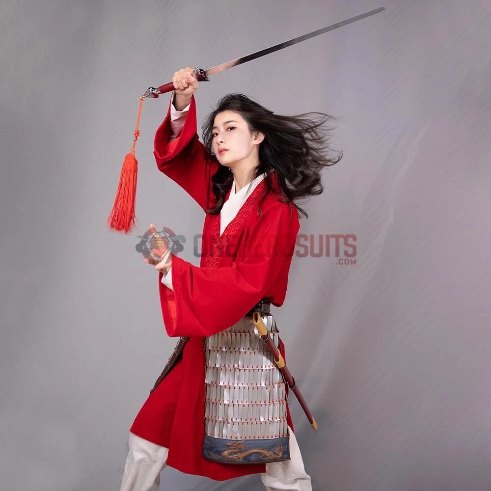 OneHeroSuits Mulan 2020 New Style Red Cosplay Costumes 3 OneHeroSuits Mulan 2020 New Style Red Cosplay Costumes