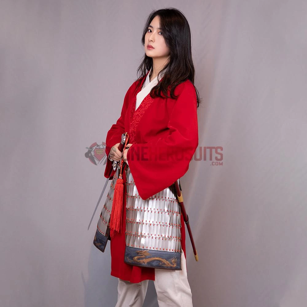 OneHeroSuits Mulan 2020 New Style Red Cosplay Costumes 5 OneHeroSuits Mulan 2020 New Style Red Cosplay Costumes