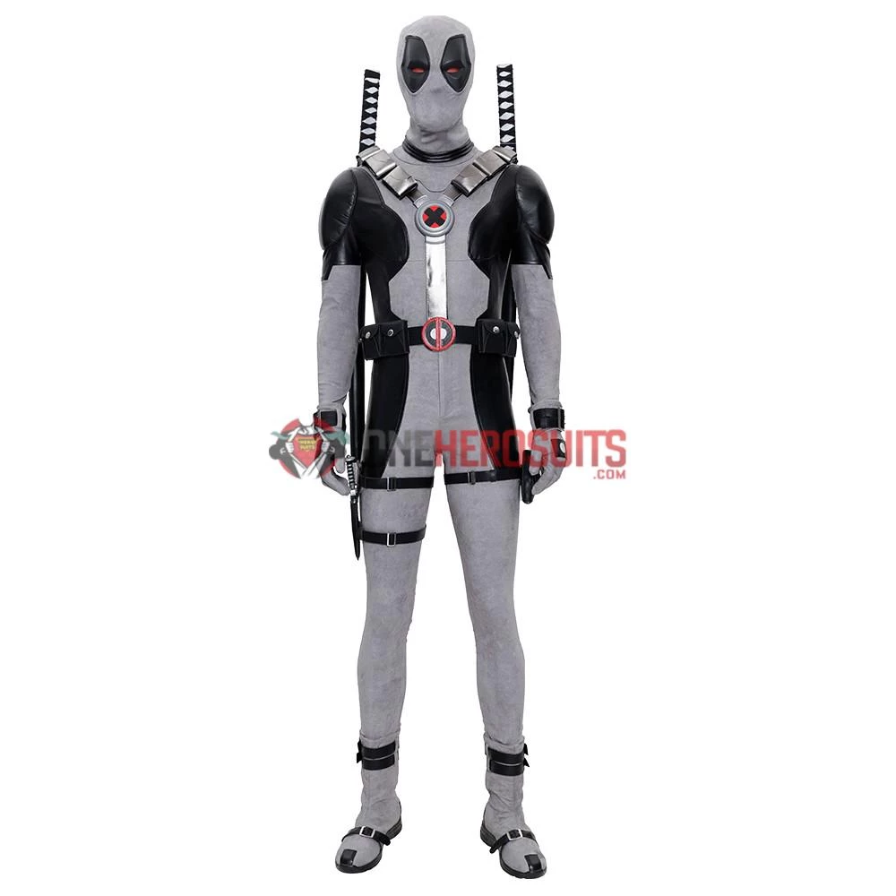 OneHeroSuits X-Force Deadpool Costume White Leather Deadpool Cosplay Suit 2 OneHeroSuits X-Force Deadpool Costume White Leather Deadpool Cosplay Suit