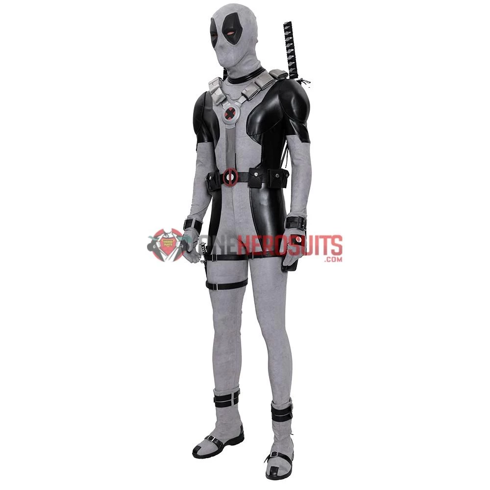 OneHeroSuits X-Force Deadpool Costume White Leather Deadpool Cosplay Suit 6 OneHeroSuits X-Force Deadpool Costume White Leather Deadpool Cosplay Suit