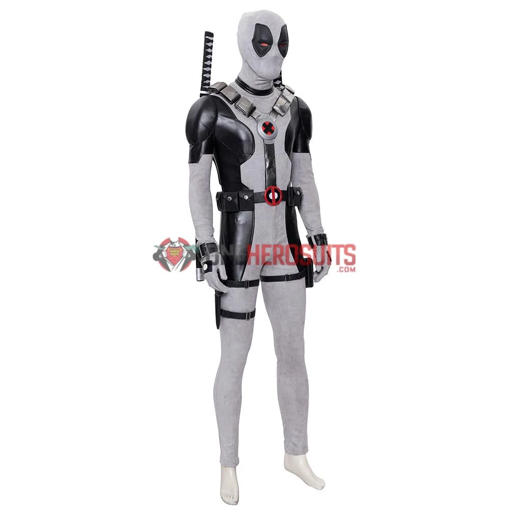 OneHeroSuits X-Force Deadpool Costume White Leather Deadpool Cosplay Suit 8 OneHeroSuits X-Force Deadpool Costume White Leather Deadpool Cosplay Suit