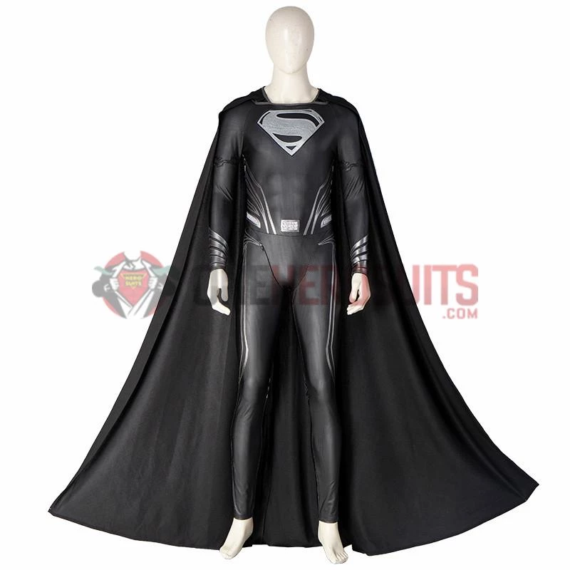 Justice League Superman Cosplay Costumes Superman Black OneHeroSuits 3 Justice League Superman Cosplay Costumes Superman Black OneHeroSuits