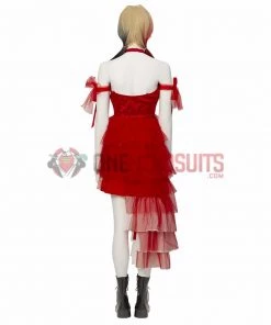 OneHeroSuits The Suicide Squad Red Dress Cosplay Costumes Harley Quinn Top Leval Suits