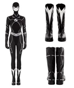OneHeroSuits Costumes Meena Dhawan Cosplay Boots Black Flash Top Level Shoes